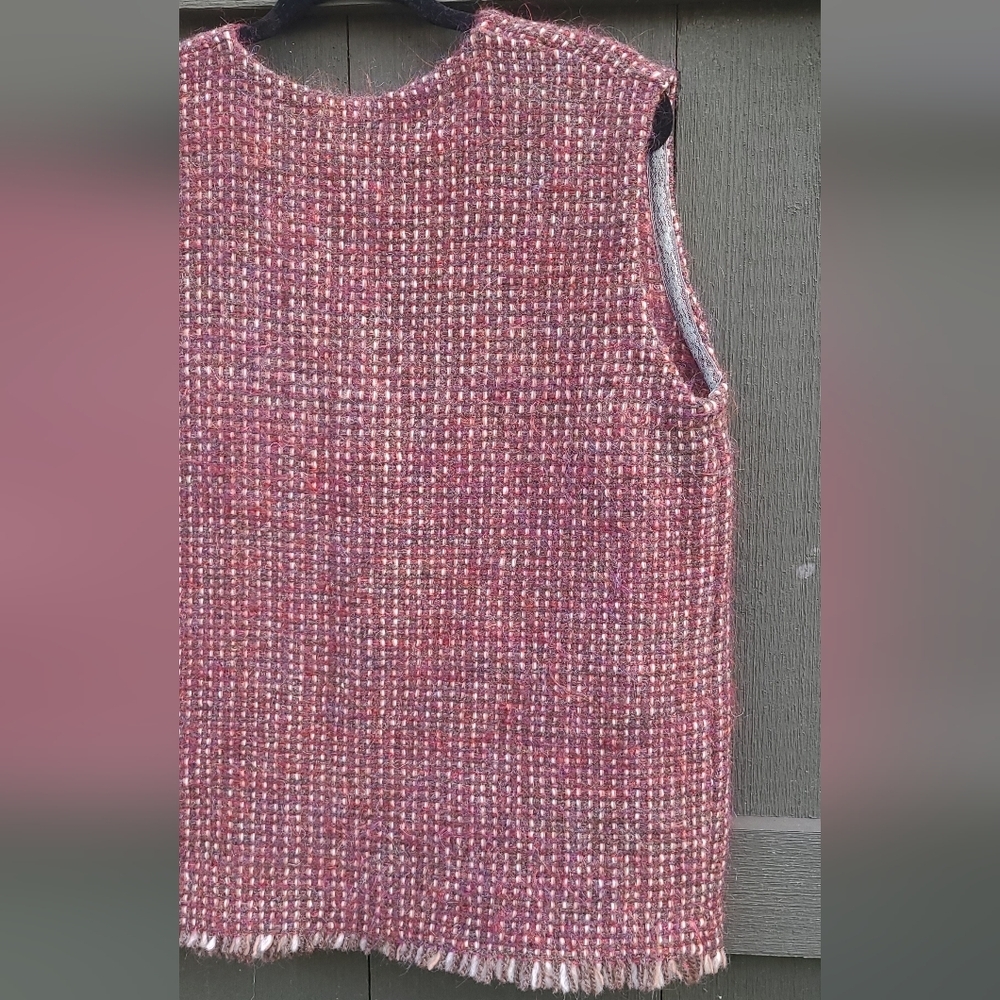 Hand Crafted Multicolor Tweed Vest - Picture 7 of 8